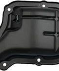 Premium Car Oil Drain Pan For Nissan Micra Iv And Micra Note Years 2010 To 2024 Transmission Fluid Sump Kit With Sealing Gasket To Keep Engine Smooth And Reliable, black metal pan with bolt holes