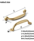 2 Pack 4 Inch Hole Center Brushed Gold Cabinet Pulls Heavy Duty Solid Drawer Handles For Kitchen Vanity Bathroom And Furniture
