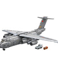 Y 20 Large Transport Aircraft Building Kit From Battlefield Series 1736 Piece Military Building Blocks Set with movable airfoils
