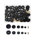 Faucet Washers Assortment Kit With Flat And Beveled Rubber Washers, Brass Bibb Screws, And Multi Size Stem Washers For Outdoor Faucets