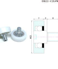 10 Pack 19 Mm OD POM Drawer Track Bolt Roller DR19 C1L8W6M6 Furniture Slide Wheel With Dustproof Sealing And Water Resistance