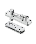 Invisible Stainless Steel 180 Degree Door Hinge for Sky Wood Doors and Cabinets, showing top view.