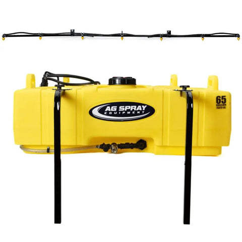 65 Gallon UTV Sprayer With 7 Nozzle Folding Boom 140 Inch Spray Width 4 GPM 12V Diaphragm Pump Heavy Duty Weed Fertilizer Sprayer