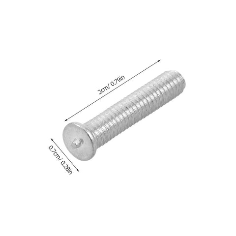 Pro Grade Aluminum Rivet Nut 4mm, 2cm length, 0.7cm diameter for Auto Body Repair and Collision Fixes Tool Kit