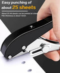 Beast Of A Heavy Duty Single Hole Punch Handheld Paper Punch for Crafts with Black Ergonomic Handle punching paper