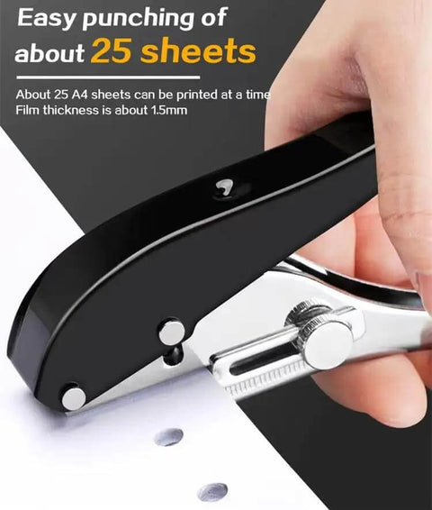 Beast Of A Heavy Duty Single Hole Punch Handheld Paper Punch for Crafts with Black Ergonomic Handle punching paper