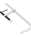 Heavy Duty F Clamps 10 Inch Welding Vise Grip Set With Deep Throat For Rock Solid Holds On Carpentry And Woodworking Projects To Keep Your Stuff Secure, viewed from side angle showing clamp construction.