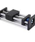 Rock Solid Double Rail Sliding Table With SFU 1204 Ballscrew For Slick XYZ Axis Motion Stage Dead On Precision CNC Platform 400mm view of the linear slide.