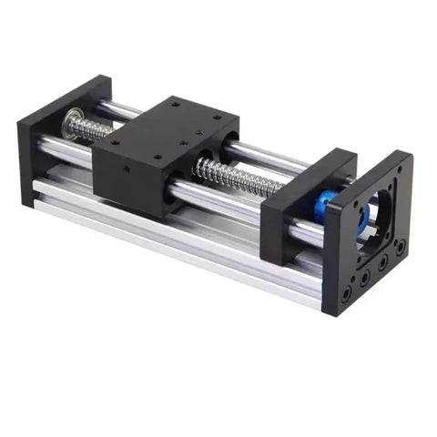 Rock Solid Double Rail Sliding Table With SFU 1204 Ballscrew For Slick XYZ Axis Motion Stage Dead On Precision CNC Platform 400mm view of the linear slide.