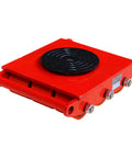 Heavy Duty Machinery Mover Skate Dolly With 15T Capacity, red steel roller for seamless equipment transport on smooth surfaces.