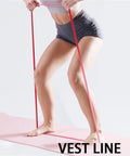 Person using Full Body Home Gym Resistance Bands Set for Hardcore Workouts Elastic Fitness Bands for Strength Training on yoga mat