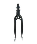 Front view of 26 Inch Springer Suspension Fork For Cruiser Chopper Bikes, Dual Spring Steel Fork With 1 Inch Threaded, Black Finish
