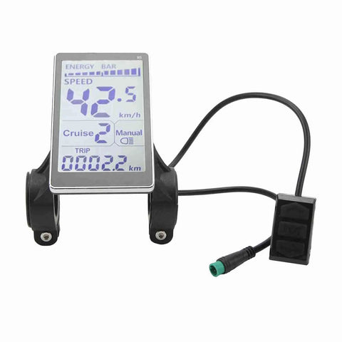 Electric Bike LCD Meter Panel Waterproof 24V 60V Universal for 31.8mm and 22.2mm Handlebars ABS Case E Scooter Speedometer Display High Sensitivity Sensor Energy Efficient Tough Built To Last Heat Resistant