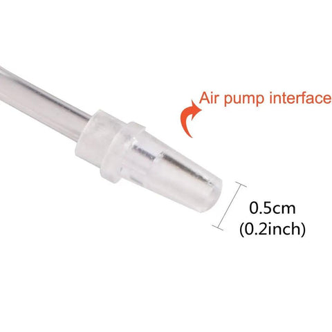 Air pump interface for Undersea Treasure Chest Diver Action Aquarium Ornament showing 0.5cm measurement.