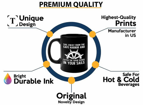 11oz Black Dope Ocean Vibe Coffee Mug For Sailors And Fishermen Funny Shipman Captain Navigator Gift For Morning Coffee On The Go Perfect For Ocean Lovers And Nautical Fans