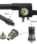 12G CO2 To PCP Regulated Conversion Kit For Crosman Pistols 1377 2240 1322 2250 showing valves and regulator components