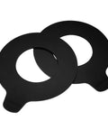 Heavy Duty Excavator Pin Shim Kit 2 Pcs Round Rubber Washers For Noise Dampening And Vibration Reduction Protective Gear For Machinery Compatible With Excavator Boom Bushing black rubber washers