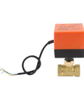 Rock Solid Forged Brass Motorized Ball Valve With Smooth Electric Actuator For DC 12 To 24V HVAC Hydronic Control G3 4 DN20. Brass valve with actuator.