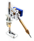 Straight Up Built Tough Gemstone Faceting Machine With Digital Angle Readout And Ergonomic Handle Featuring 32 Position Index Gearing for precise cutting.