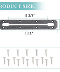 Low Profile Kayak Gear Track Set 10.4 Inch With Reinforced Marine Nylon And Free Screws For Simple Rod Holder Mounts, Durable T Track Rails For Fishing Gear And Accessories For All Kayak Setups. size chart with 10.4 inch track, 6-3/4 usable length, 1-3/4 width, and screws