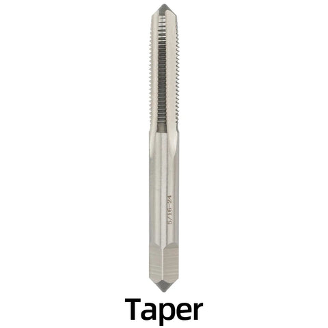 5/16 Inch 24 UNF Hand Tap Set Right Hand Threading Tool For Metalworking Taper 24 TPI Alloy Tool Steel High Hardness