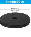 Vibration Isolation Rubber Feet Pads 3 Inch Outer Diameter, 12mm Inner Hole, 10mm Thick, Black, Anti Vibration Damping Feet