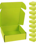 Open Green Corrugated Storage Boxes 10 Pack Ultra Strong Yet Lightweight For Shipping And Moving Quick Assembly Without Tape Or Glue