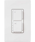 Wall-mounted fan control and dimmer for dimmable LEDs, incandescents, and halogen bulbs, single pole, white, 3-pack.