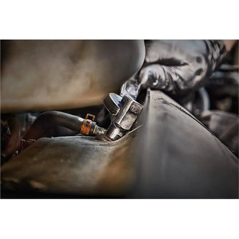 Kickass 191 Piece Mechanics Tool Set With Deep Socket Wrenches Ratchets Hardened Chrome Steel For Underhood Auto Repair and Garage Builds Beast Mode Workhorse in use on a vehicle.