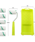 Handy 2 Inch Mini Paint Roller Set With High Density Fabric Rollers, Frames, Trays And Refills For Edging And Trim Work Pack Of 8