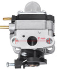 Front view of 31mm carburetor from 753-06258A Carburetor Tune Up Kit With Air Filter For 2 Cycle 25cc Gas String Trimmer Models