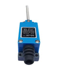 Two Pack ME 9101 Momentary Limit Switch with flexible coil spring rod, NC No contacts 5A 250V AC, blue casing, M5 holes