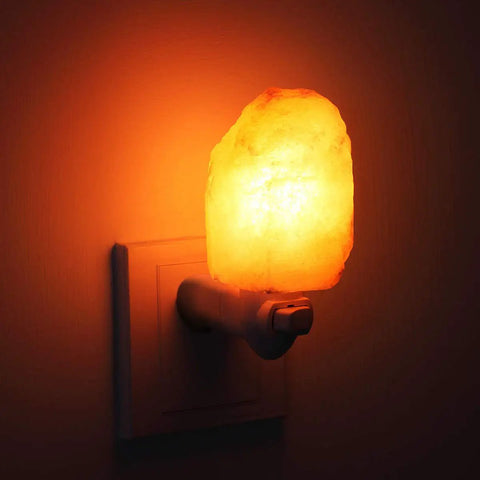 Upgraded Natural Himalayan Crystal Salt Lamp Set With 4 Bulbs For A Cozy Lit Glow Mini 11.2 Oz Hand Carved Night Light UL Certified