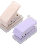 Two Pack Mini Purple And Pink One Quarter Inch Circle Hole Punch Handheld Paper And Leather Craft Tool For Punching About Ten Sheets