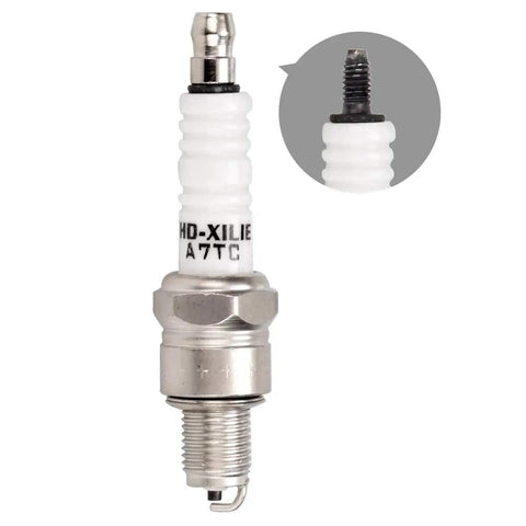 Close-up of spark plug for GY6 Ignition Coil Kit With Solenoid Relay And Voltage Regulator For 50cc 125cc 150cc scooters