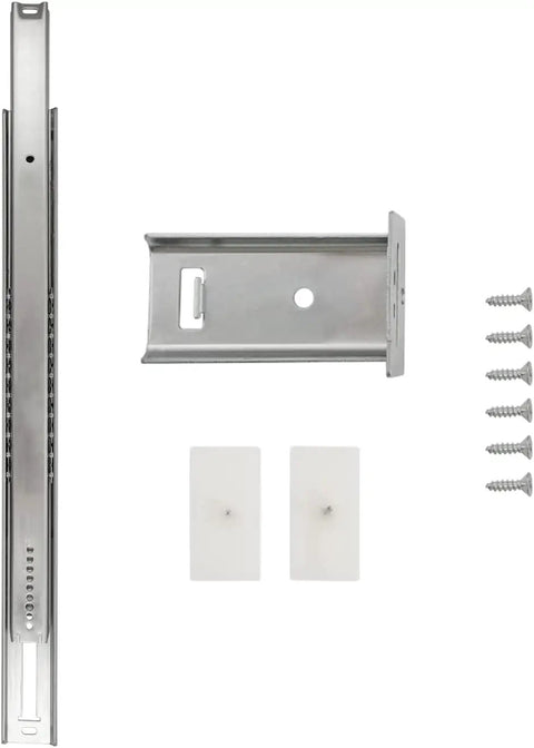 Bottom Centered Drawer Slide Mount For Cabinets And Dressers, Beefy Heavy Duty Center Drawer Track, Easy Open And Soft Close Glide, 14 Inch