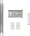 Center Mount Drawer Slide 18 Inch Cadmium Finish Bottom Mounted Cabinet Glide, metal rail with screws
