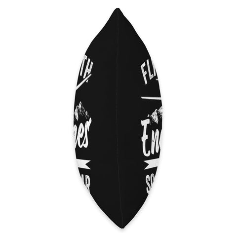 Side view of Soaring Sailplane Pilot Throw Pillow for Aviation Enthusiasts and Glider Lovers showing sleek black design.