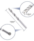 Close-up of drill bit included in Five Pack 1/4 Inch T316 Stainless Steel Eyebolts For Beefy, Heavy Duty Lifting And Rigging HF038B