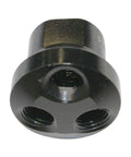 3 Way Adapter Aluminum Round Manifold One Half Inch NPT Inlet To One Quarter Inch NPT Outlet Replacement For Interstate Pneumatics FPM84A