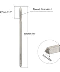 Spiral Point M6 X 1 Thread Tap 150mm Long High Speed Steel Tapping Tool For Metalworking showing dimensions and thread detail