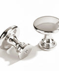 1-1/4 Inch Polished Nickel Cabinet Knobs, 10 Pack, Beefy Solid Heavy Duty Hardware For Drawers, Dressers, And Bathrooms, Grippy Ergonomic Grip, Smooth Operation, Durable Home Cabinet Accessories on white background