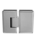 Heavy Duty Adjustable Glass To Glass Shower Door Hinge 180 Degree Solid Forged Brass With Satin Chrome Finish Fits Three Eighths Inch And One Half Inch Glass Thickness And Four Seven Sixteenths Inch Overall Width Brixwell
