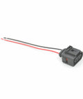 Plug And Play 2 Pin Coolant Level Sensor Connector Pigtail With Pre Crimped Wires 6 Inch Leads Ready To Solder Or Butt Splice, black