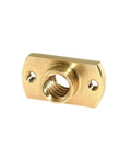 8Mm Brass Flange Lead Screw Nut With 2Mm Pitch And 8Mm Lead for CNC Parts Ender 3 CR-10, front view showing threaded hole