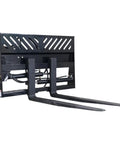 Rock Solid Hydraulic Adjustable Sliding Forks Designed For Your Skid Steer Loader Hauls Up To Two Ton Capacity Without Breaking A Sweat  adjustable attachment view.