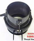 80mm EDF Vector Thrust Nozzle for RC Jet Planes, High Performance Braking and Precise Taxiing, Easy Install, Compact Design