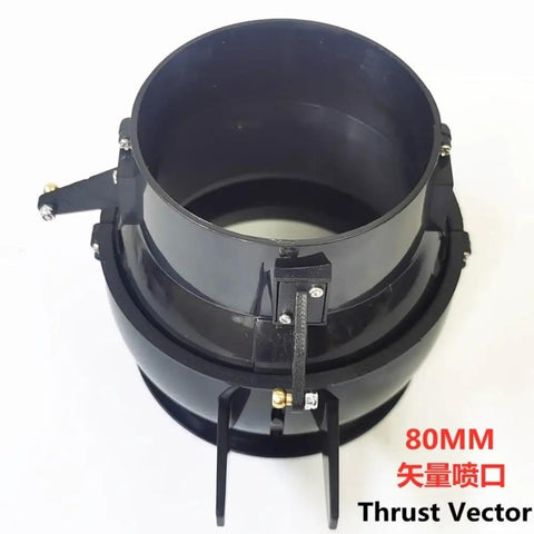80mm EDF Vector Thrust Nozzle for RC Jet Planes, High Performance Braking and Precise Taxiing, Easy Install, Compact Design