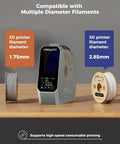 Space Pi Filament Dryer for 3D Printers, 360 Degree 80W PTC Dehydrator Box with spool holder on a table with filaments