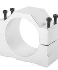 80mm Spindle Mount CNC Spindle Holder And Clamp Bracket With Rock Solid Heavy Duty Motor Base Support, showing electroplated finish.